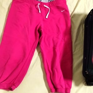 Nike Pink Sweatpants Capris